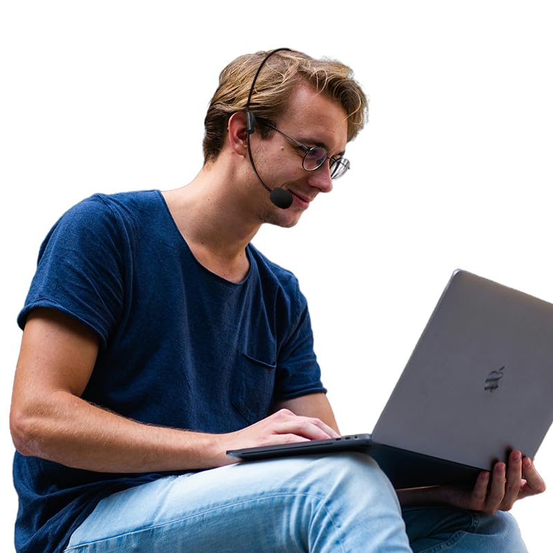 HUACAM 2-Pack Fake Headset Headphones with Microphone Prop ，Suitable for Costume Parties, Role Play & Dress-Up Black