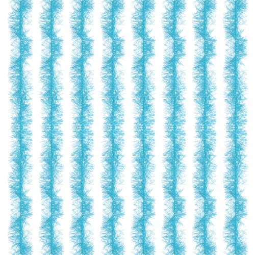 PATIKIL 5Ft Feather Boa 8 Pcs Artificial Fluffy Feather Boas Party Decorations for DIY Crafts Wedding Costume Christmas Concert Halloween Home Decor Sky Blue