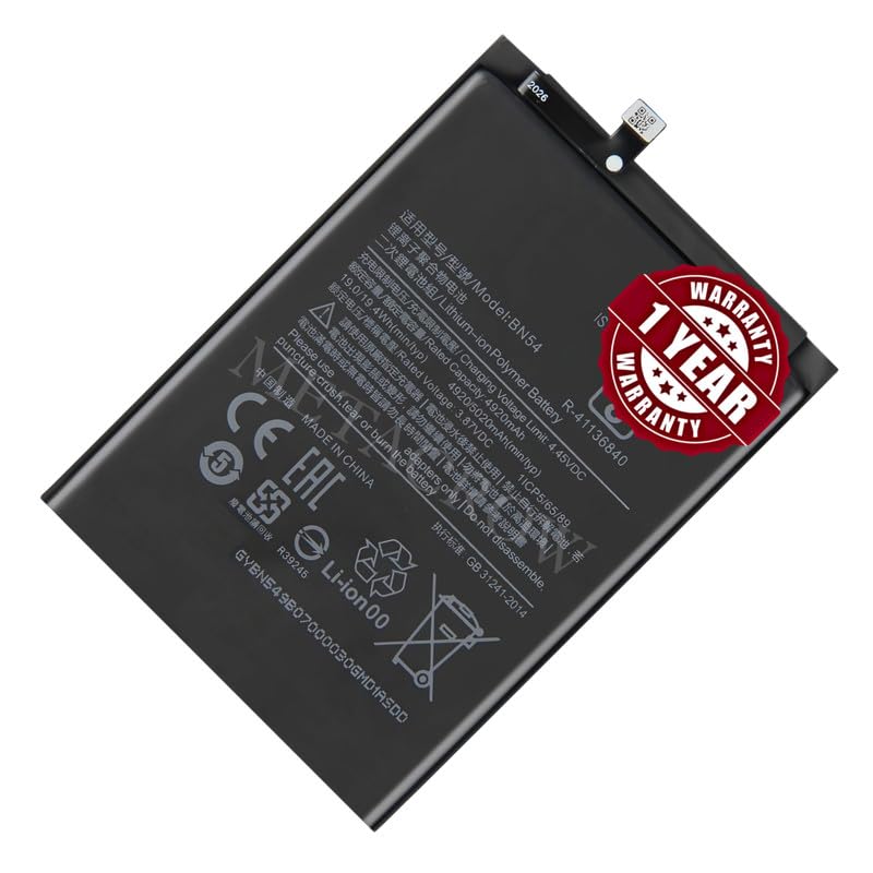 Image of Original BN54 Battery Compatible with Xiaomi Redmi 9 Prime - (5020mAh) - 1 Year Warranty BC45
