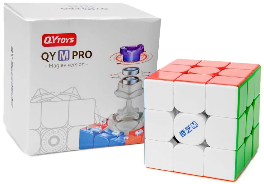 Image of HAWKISTER Qiyi M Pro 3X3 Magnetic (Maglev) Speed Cube, Qy 3X3X3 Professional Stickerless Magic Cube Puzzle, 2024 Edition, For Kid