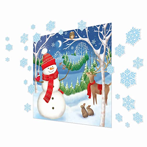 Amscan Winter Friends Wall Scene Setters Kit, 32 Ct. | Christmas Decoration