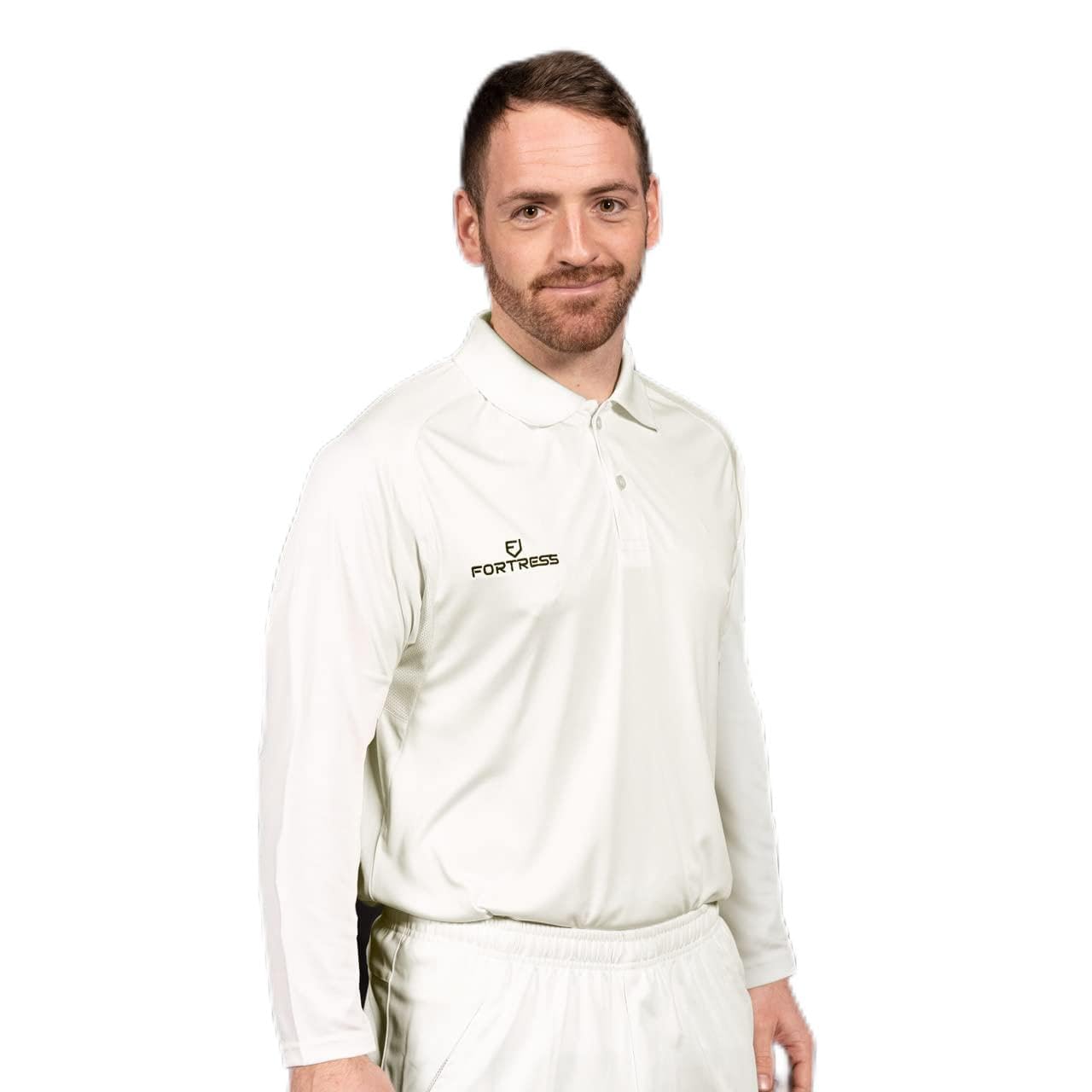 FORTRESS Men's Cricket Shirts - XS-XXL Cricket Whites (Long Sleeve, XS)