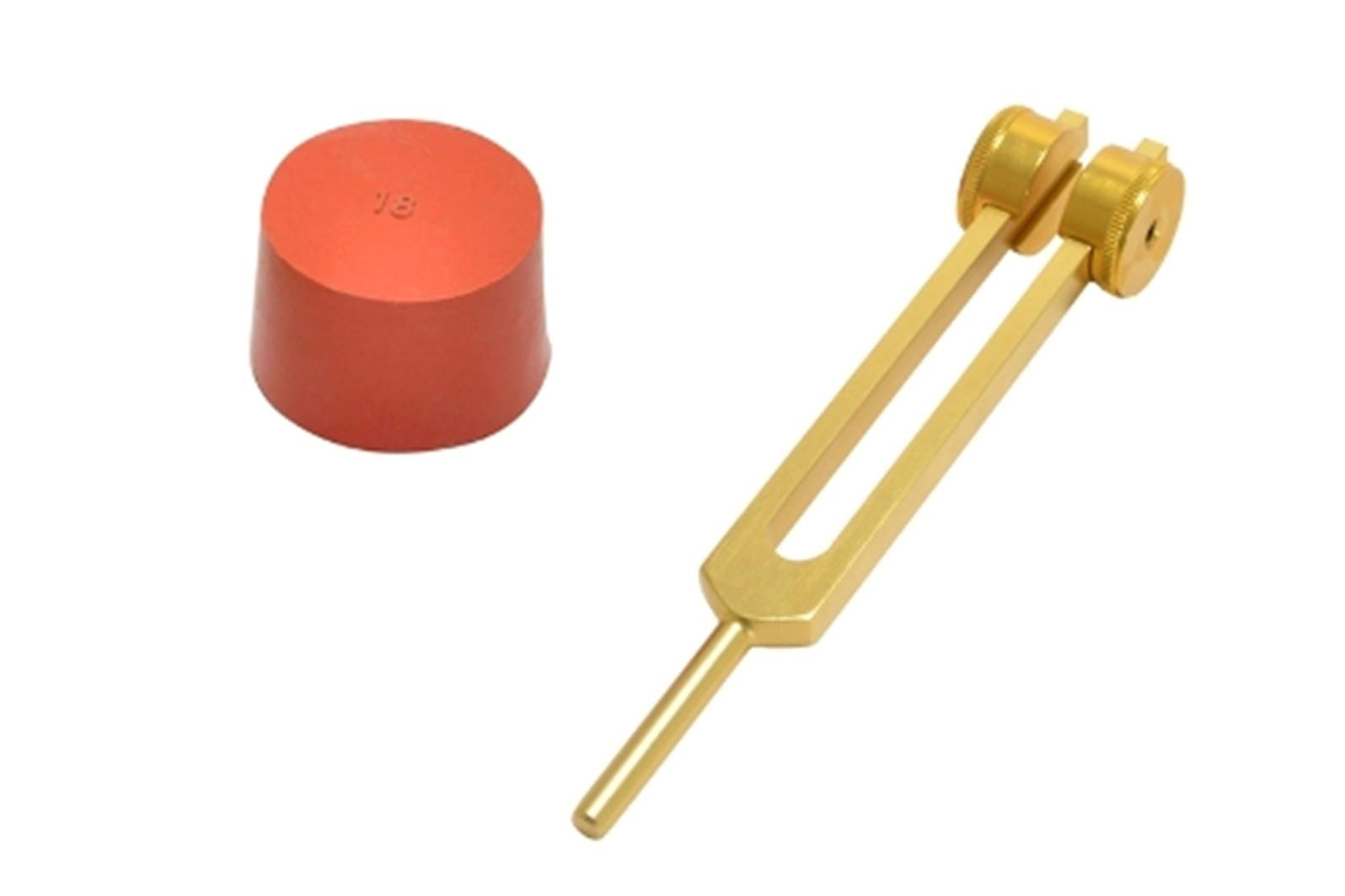 TFS Tuningforkshop Gold Finish 528 Hz MI DNA Tuning Fork Weighted Tuner with Activator & Pouch