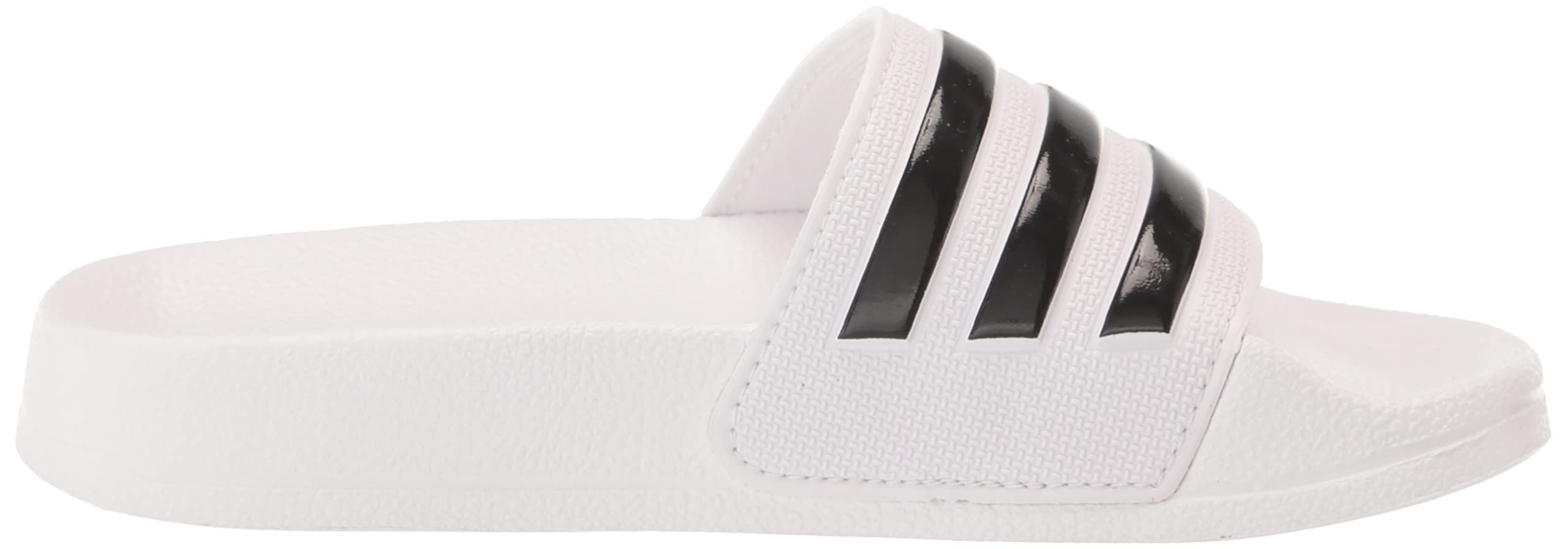 adidas Adilette Shower Slides Sandal, White/Black/Black, 11 US Unisex Little Kid