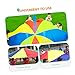 Abaodam Rainbow Parachute for Cooperative Game Prop for Outdoor Activities Durable Handles Included for Team Building and Sports Meetings