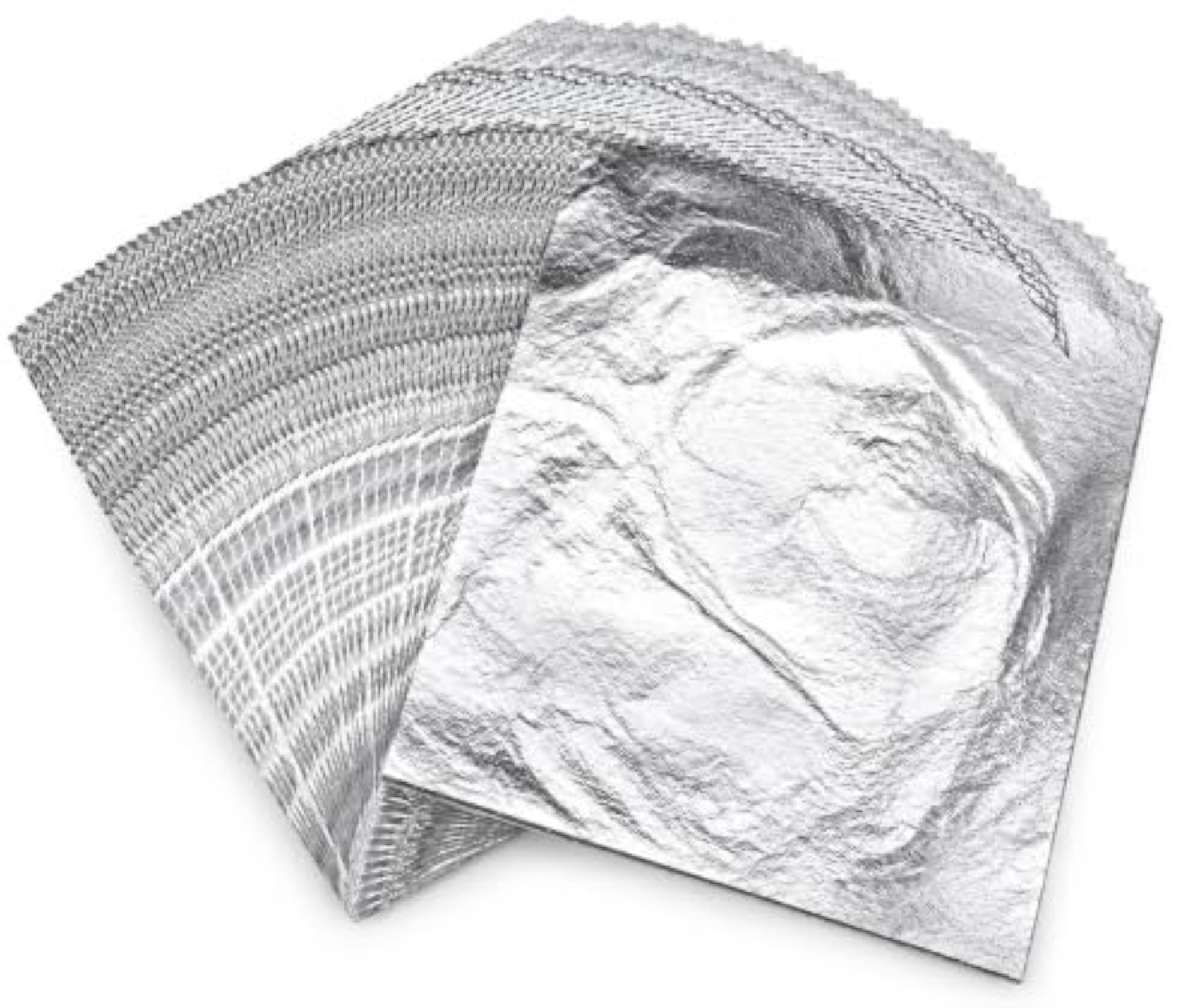 Silver Color Shiny Finish Metallic Foil Sheets for DIY Crafts