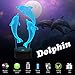 Night Light for Kids Ocean Dolphin 3D Night Light Porpoise Bedside Lamp with Remote Control 16 Color Changing Xmas Halloween Birthday Gift for Child Baby Girl