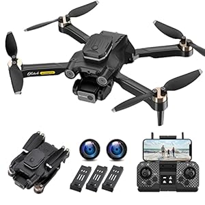 Drones With Camera for Adults 4K HD GPS Drone for Beginners Kids Foldable Rc Quadcopter, 5G FPV Transmission With 60 Mins Flight Time, Brushless Motor, Auto Return, Gifts For Girls/Boys