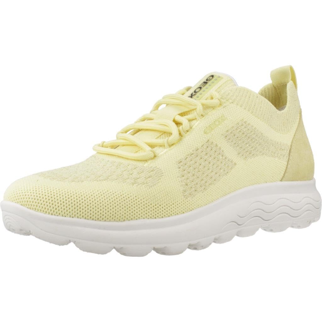 Geox D Spherica A, Zapatillas Mujer, Amarillo Lt, 37 EU