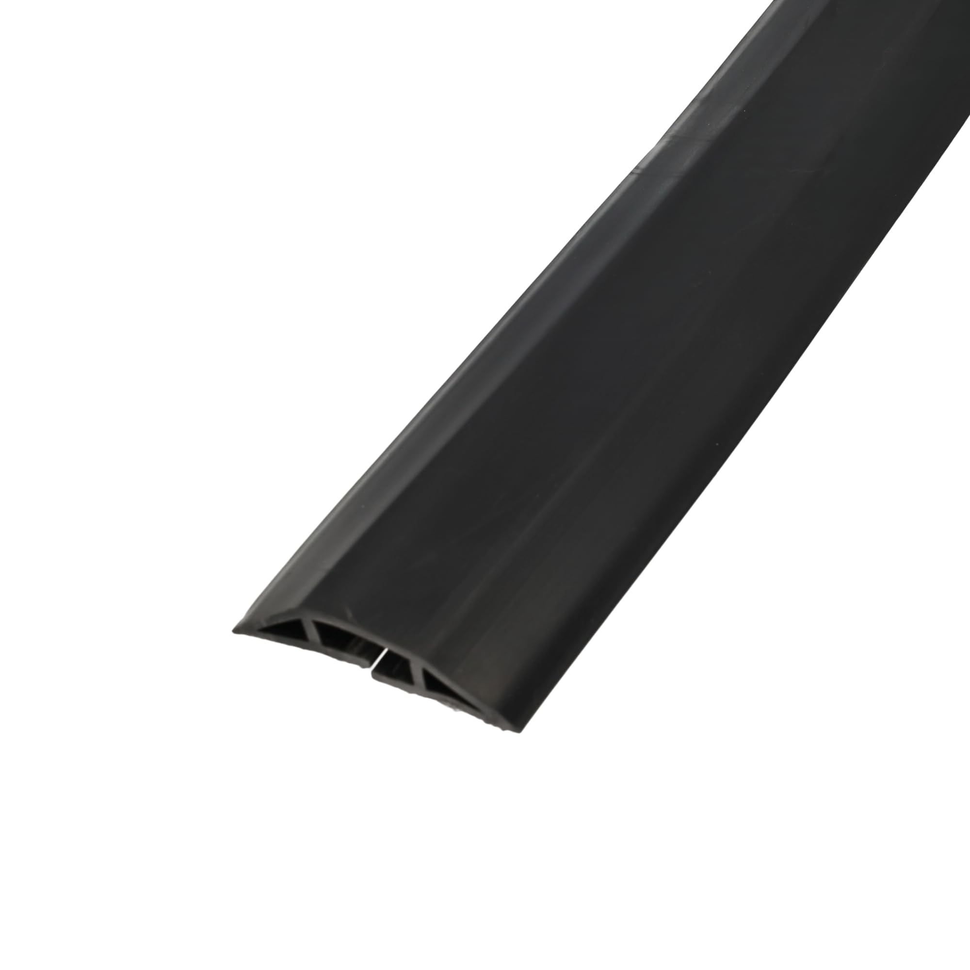 Jandei - Canaleta Pasacables para Suelo con Adhesivo. Protector de Cables, Ideal para el Hogar, la Oficina, Lugar de Trabajo, Almacén (80x12x2000mm Negro)