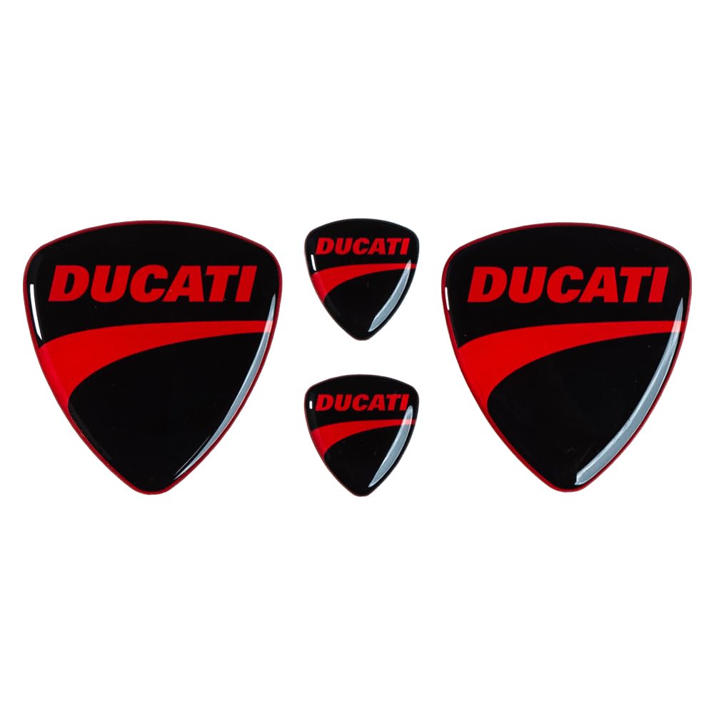Adesivi 3D Gel Per Ducati Scrambler - Set 2 Pezzi - Resistenti UV E Acqua