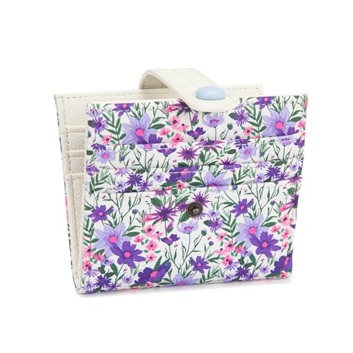 Image of Montana West X Wrangler Wallet Small Womens Girls Flower Bifold Card Wallet With RFID Lining and Zipper Coin Pocket