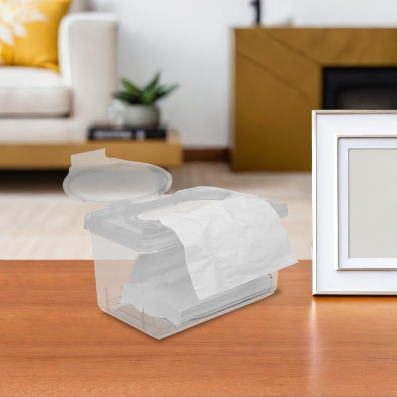 Miniatura 3 de Alipis Dispensador de toallitas para bebés con tapa, contenedor recargable para cuarto de bebé, baño y hogar, mantiene las toallitas húmedas y