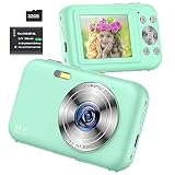 macchina fotografica compatte 1080p, fotocamera digitale 44mp con scheda 32gb, 2.4lcd fotocamera compatta con 16x digitale zoom, mini ricaricabile fotocamera digitale per bambini (verde)