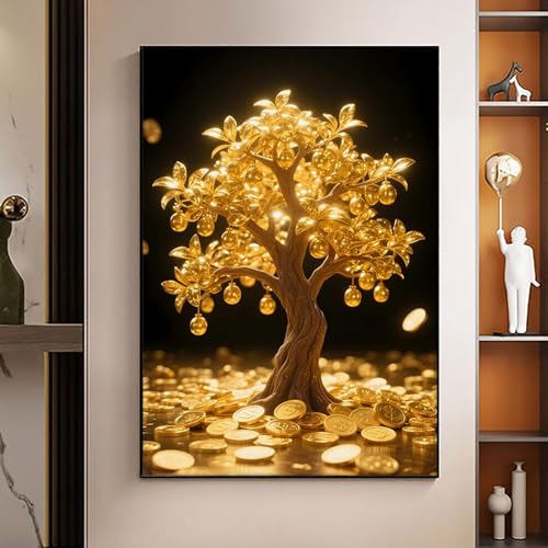 Affiche toile arbre à argent 50x70cm : cadeau idéal de crémaillère