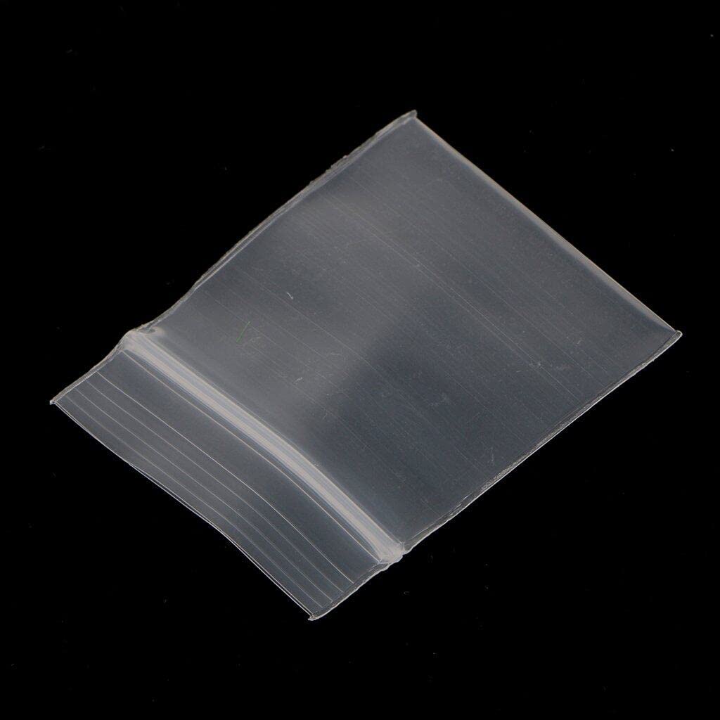 Small Resealable Poly Bags Reclosable Plastic Bags Zip Bags, Clear, 4 Mil, Pack of 100 (1