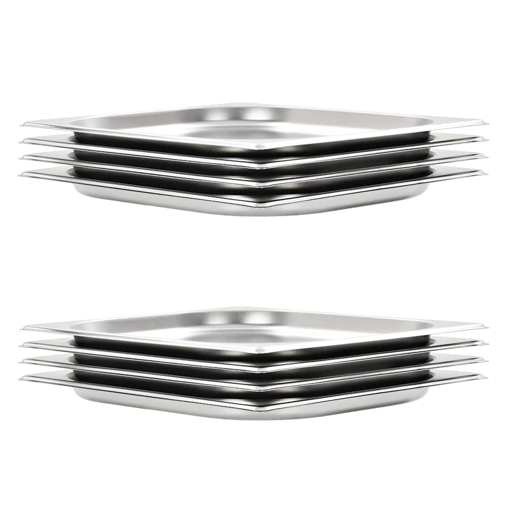 Gastronormbehälter 8 STK. GN Eins/Zwei 20 mm Edelstahl Küche Stapelbar Pflegeleicht