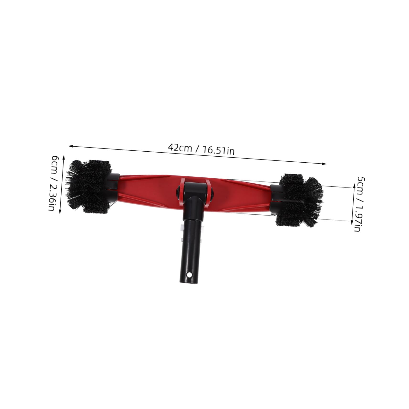 Brosse de Nettoyage pour Piscine avec Manche à Brosse Rotative pour Carrelage et Angles Nettoyage des Algues et Salissures