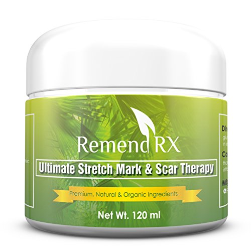 Remend RX - Ultimate Stretch Mark & Scar Therapy. Daily Moisturizer for Prevention, Treatment & Reduction of Stretch Marks and Scars. Premium, Natural & Organic Oils & Butters. Made in USA. 4 oz.