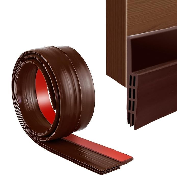 Silicon Door Bottom Sealing Strip, Bottom Sealing Strip Guard for Home Door Protector for Home from Dust, Noise Stopper Strong Adhesive Door Stops of Rubbe-image-1