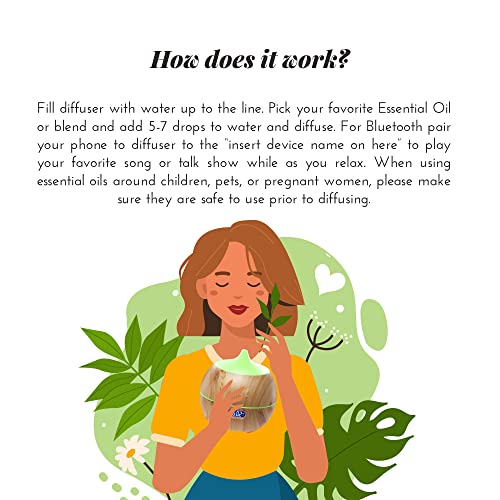 Artnaturals Essential Oil Diffuser And Humidifier With Bluetooth Speaker Clock - (13.5 Fl Oz / 400Ml Tank) - Electric Cool Mist Aromatherapy For Office, Home, Bedroom, Baby Room #TOP2