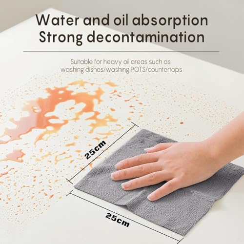 Image of SAMEZONE Microfiber Cleaning Cloth Roll 25x25 cm - Reusable, Washable Tear-Away Cleaning Rags for Home, Kitchen Surfaces, Garage & Auto Detailing Car, Dishes Cleaning Towels 20 Pack (1, Grey)