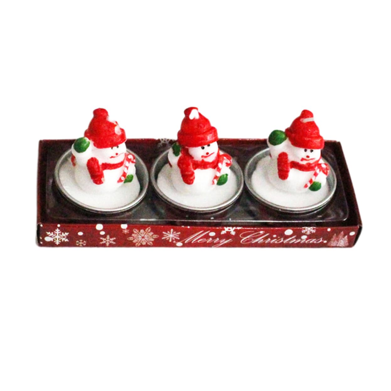 PRETYZOOM Snowman Party Decorations Honeycomb Centerpieces Christmas Snowman Shape Candle Safe Material Desktop Candle Adornment