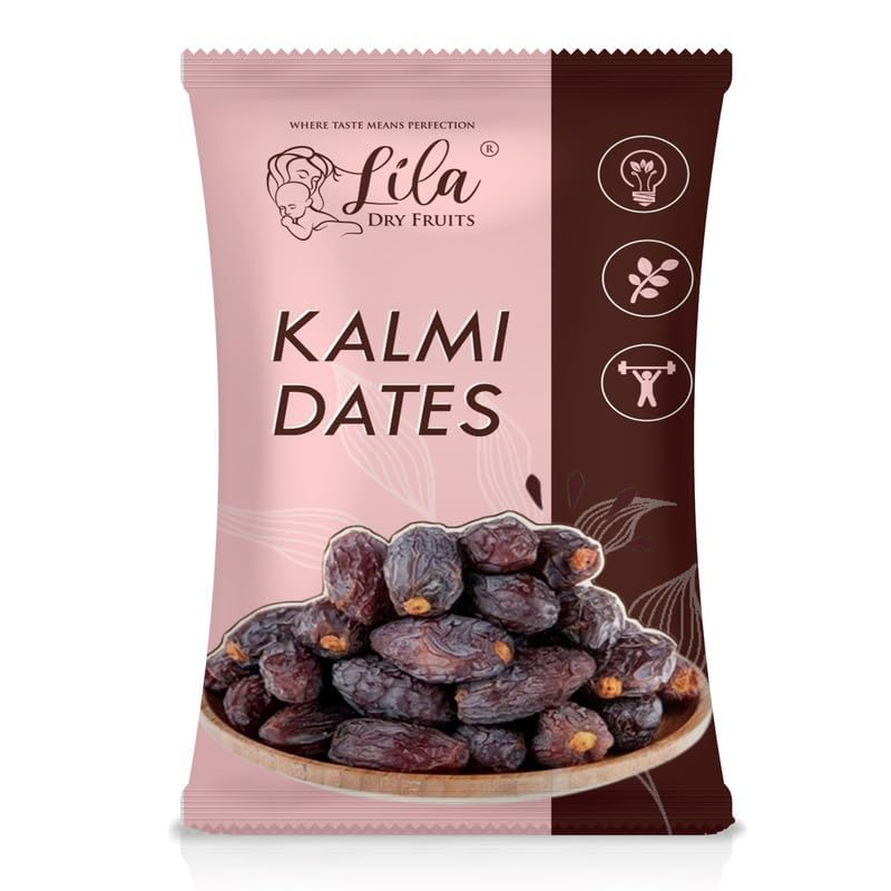 Image of LILA DRY FRUITS Kalmi Dates (400gram) Value Pack | Fresh, Tasty And Healthy Khajur | 100% Natural kajoor | High In Dietry Fibre, Rich in Iron No Preservatives & Added Sugar Perfect for Gifting