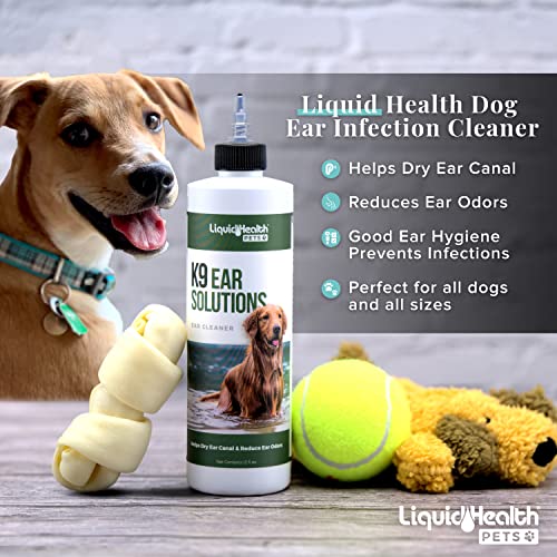 Liquidhealth 12 Fl Oz K9 Dog Ear Cleaner Wash Solutions - Infection Cleaning Hygiene Treatment Drops For Dogs, Canines And Puppies #TOP2