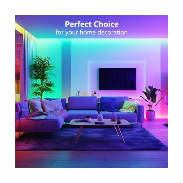 Ylatoial Led Lights 10m, RGB Led Strip Light with Smart App Control Remote, Music Sync Colour Changing Cuttable LED Tape Lights for Home, Bedroom, Kitchen Cabinet Decor, Gaming Setup [Energy Class A] - Image 7