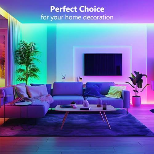 LED Strip 10m, LED Streifen Bluetooth RGB Led Band Selbstklebend mit Fernbedienung und APP. Musik Sync… – Ansicht 6