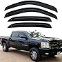 TONOYTIM 4-pcs Sun Rain Snow Guard Vent Shade Window Visors for 2007-2013 Chevy/GMC Crew Cab Pickup SUV Wind Deflectors 94515
