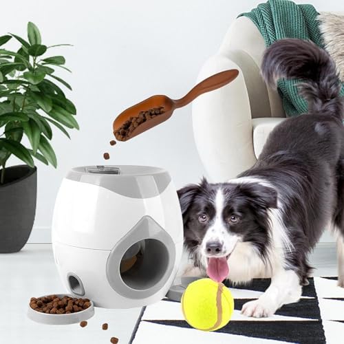 Image of Training Reward with Balls Interactive Ball Tennis Dog Ball Launcher Light Grey|Pet Supplies|Dog Supplies|Toys