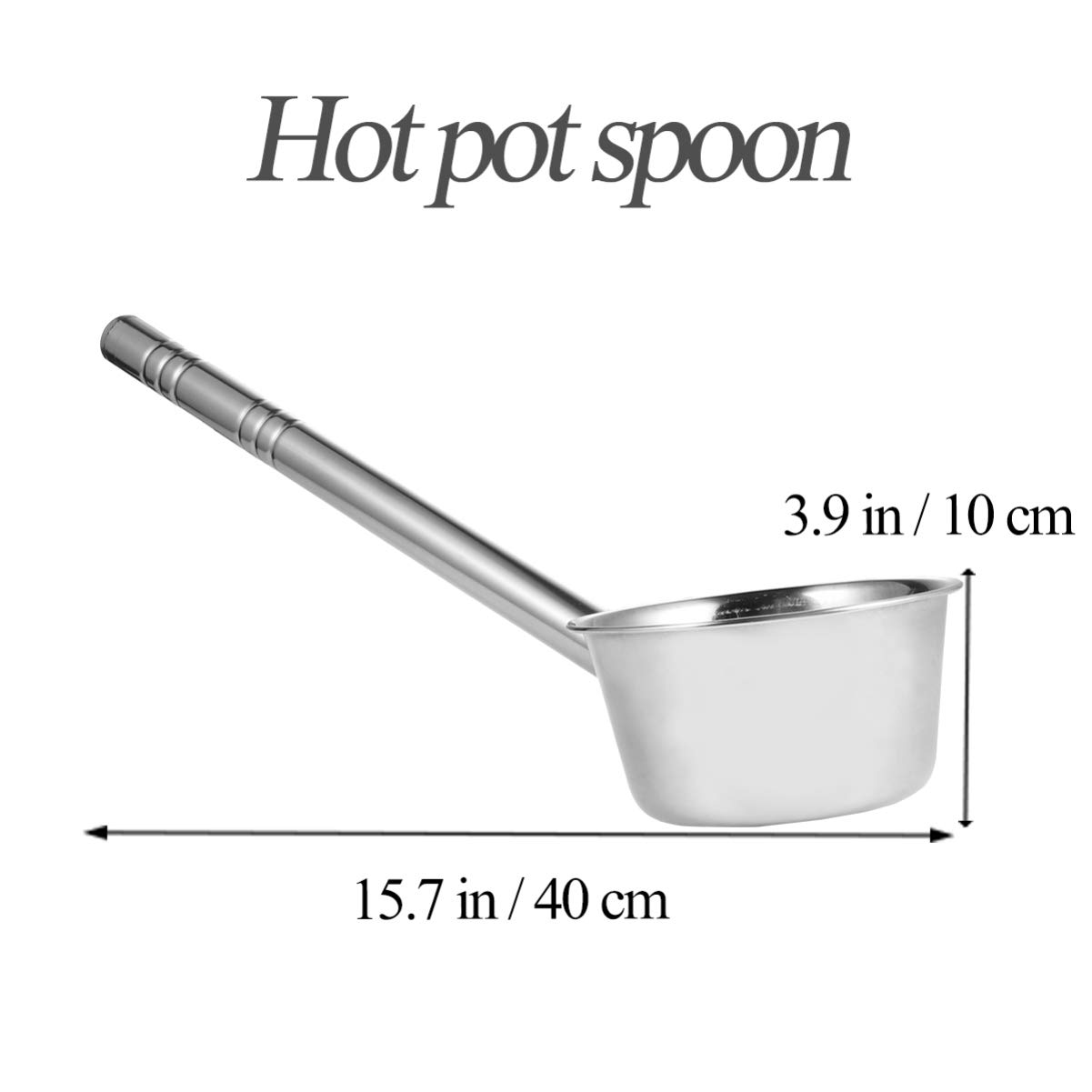 2 Stück Edelstahl-Wasserschöpflöffel mit langem Griff, Wasserlöffel, Suppenkelle, Wasserschaufel for Küche, Badezimmer, Garten/1292