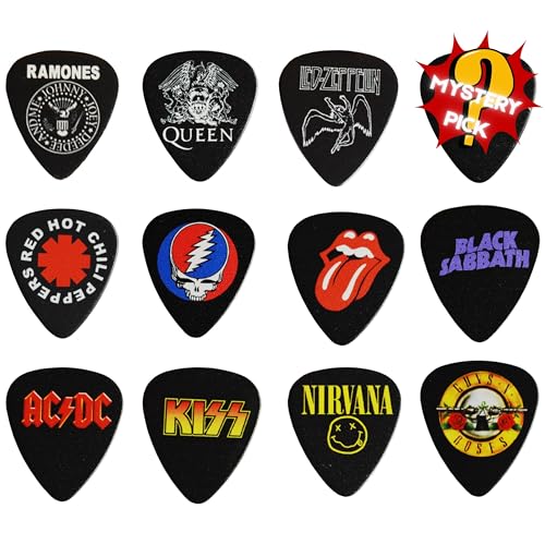 12 x Classic Albums Guitar Pick Set. Guitar Plectrums For Every Guitarist. Double Sided Printing. Picks...