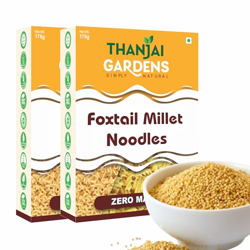 THANJAI GARDENS - SIMPLY NATURAL Foxtail Millet Noodles – Healthy, Nutritious & Nutrient-Rich Instant Noodles | No Maida, No Preservatives No Artificial Color | 175 G Each | Pack of 2