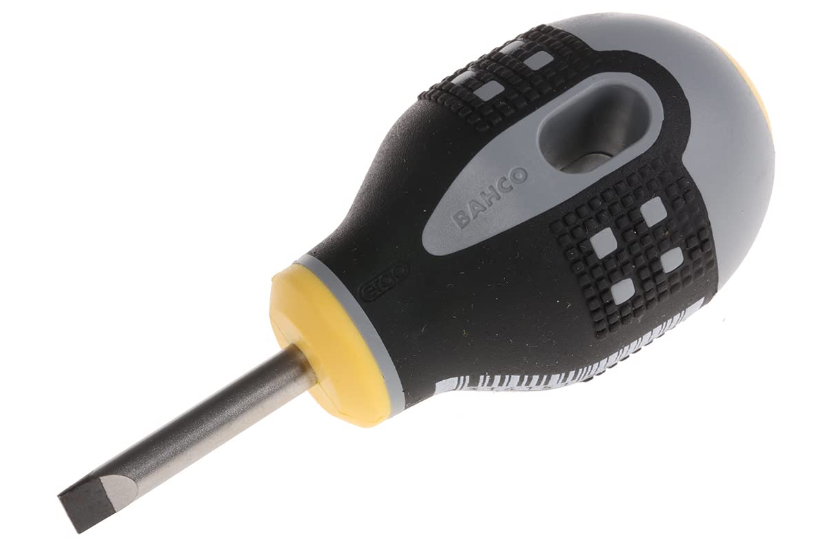 Bahco Multi-Colour Be-8350 "Ergo" Slotted/Stubby Type Screwdriver, 1 X 5.5 X 25 Mm