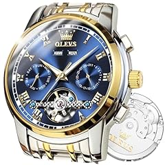 Automatic men's watch blue face