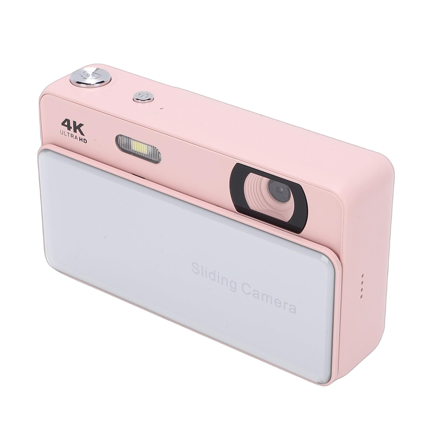 Bewinner 4K Digital Camera - 64MP Retro Sliding Camera with 2.8 Inch Screen, Compact Pockets Cameras for Vlogging and Travel Record (Roseate)