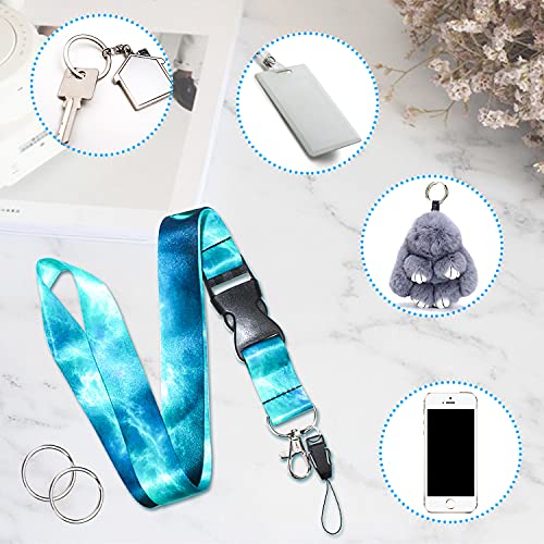Schlüsselband Lanyard Umhängeband 5 PCS Schlüsselbänder mit Schlüsselbund für Kartenhuellen Kinder Eltern Ausweise Handy Schlüssel Autoschlüssel Kamera Gurt Mehrfarbig – Bild 4