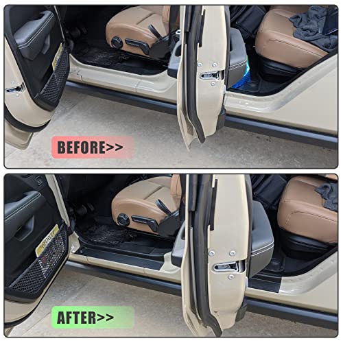 Black Rubber Door Sill Entry Guards Compatible With 2018-2021 2022 Jeep Wrangler Jl And 2020+ Gladiator Jt Full Protection For Door Sill (4 Door) #TOP6