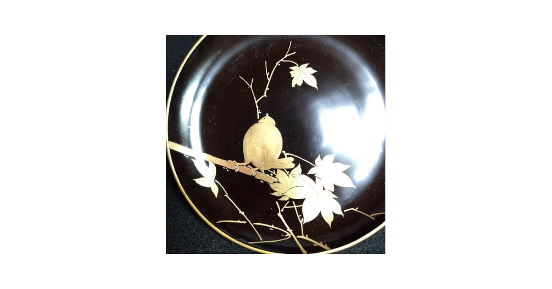 【漆器】輪島塗　江戸期　金蒔絵　金縁　本漆塗　紅葉鳥紋様 Amazon.co.jp: 漆器輪島塗 江戸期 金蒔絵 金縁 本漆塗 紅葉鳥