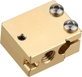 APAAZO Heater Brass Block Compatible With E3D Volcano Hotend Thermistor Sensor PT100 3D Printer 24x20x12mm