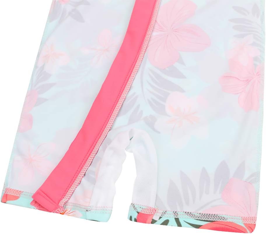 HUAANIUE Baby/Toddler Girls Long Sleeve Zipper Closure Swimsuit One Piece Swimwear with UPF50+ Sun Protection - Image 2