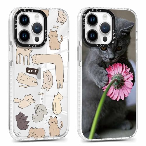 Xylota 2 Pieces Clear Phone Case for iPhone 13 Pro 6.1 Inch Clear Pattern Cute Cat Girls Protective Case Soft Silicone Thin TPU Bumper Shockproof Cover for iPhone 13 Pro Xylota 2 Pieces Clear Phone Case for iPhone 13 Pro 6.1 Inch Clear Pattern Cute Cat Girls Protective Case Soft Silicone Thin TPU Bumper Shockproof Cover for iPhone 13 Pro