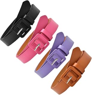 4 Piezas Cinturones De Mujer Cierre De Hebilla De Color Negro Cinturón De Para Mujer Cinturón De Moda