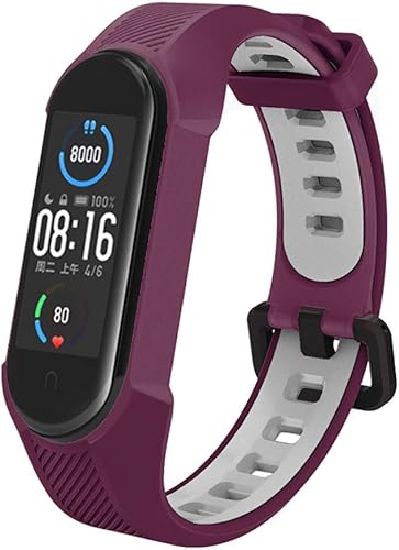 Miniatura 2 de Yuuol Pulseras de silicona suave, compatibles con Xiaomi Mi Band 65, correa deportiva ajustable para mujeres y hombres