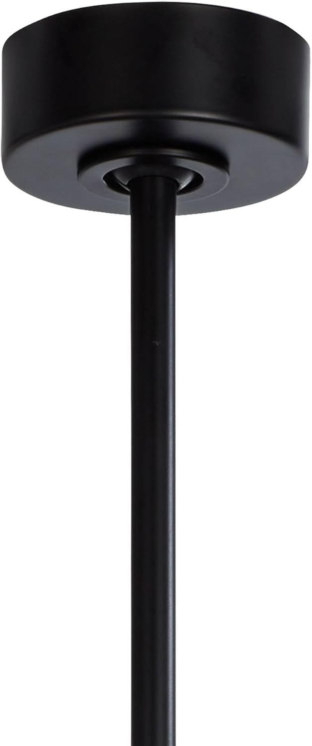 Casa Vieja 72" Lomar Matte Black Woodgrain Damp Remote LED Ceiling Fan