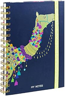 Eyerayo Spiral Notebook A5 Lined Journal Diary Notepad Hardcover Ruled Note book 80 Sheets Wire bound Subject Notebooks budget Planner for Office School Home