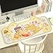 PERFECTSIGHT Cute Cat Desk Mat Kawaii Fast Food Desk Pad, Switch Large Gaming Mouse Pad, Cartoon Deskmat Mousepad, Anime Blotter Protector Laptop Keyboard Pad for Women Girls, Kitty